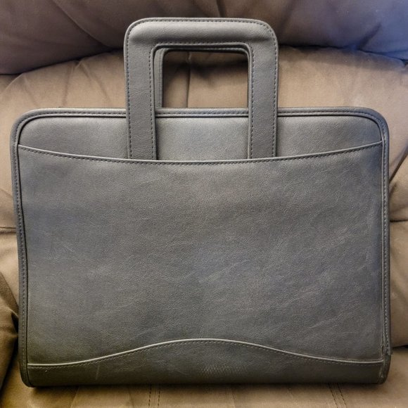 Leeds Mickey Mouse Black Carry Binder Briefcase School Work Retractable Handle - Picture 2 of 13